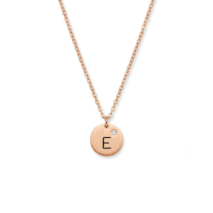 Personalised Rose Gold Disc Necklace