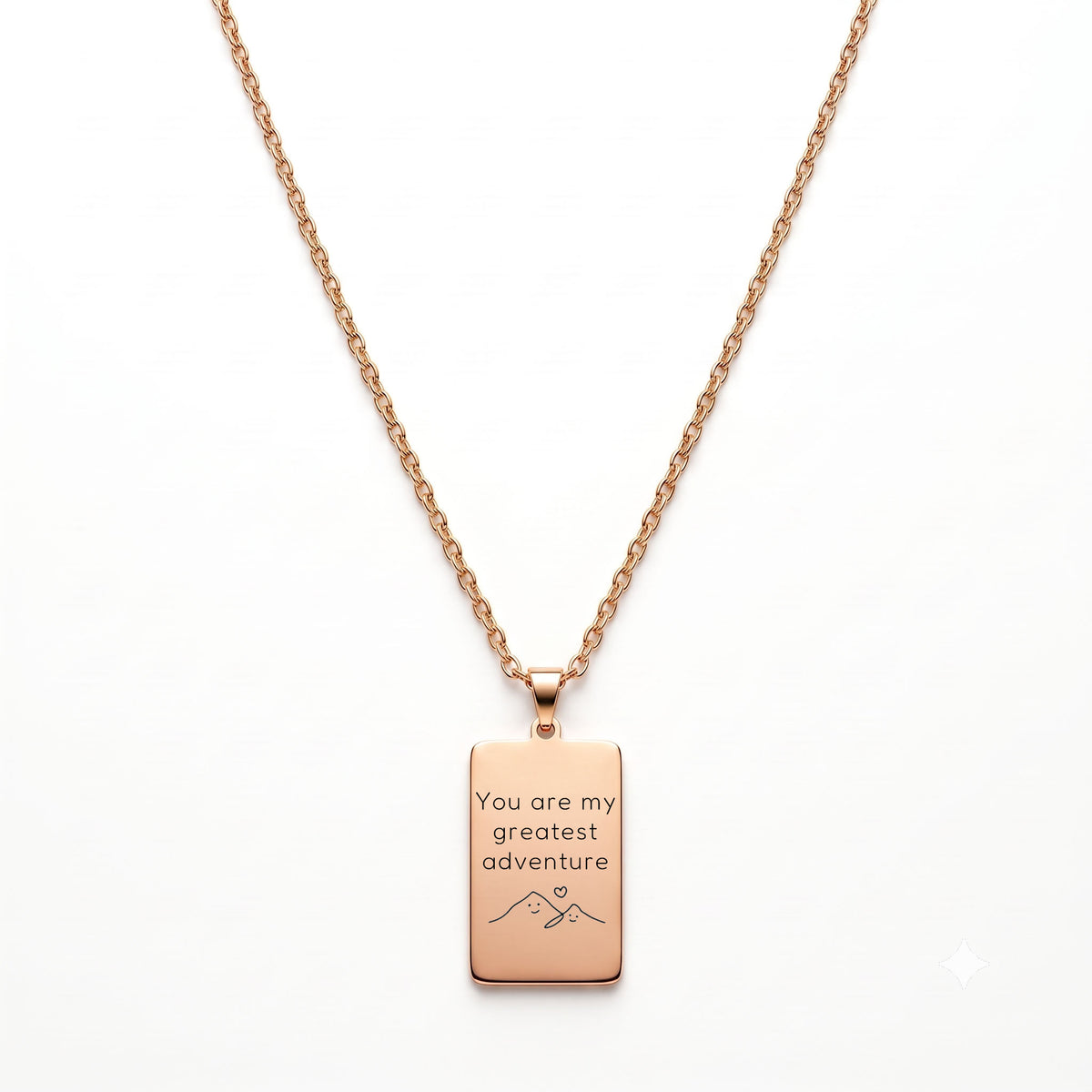 Personalised Rose Gold Classic Tag Necklace