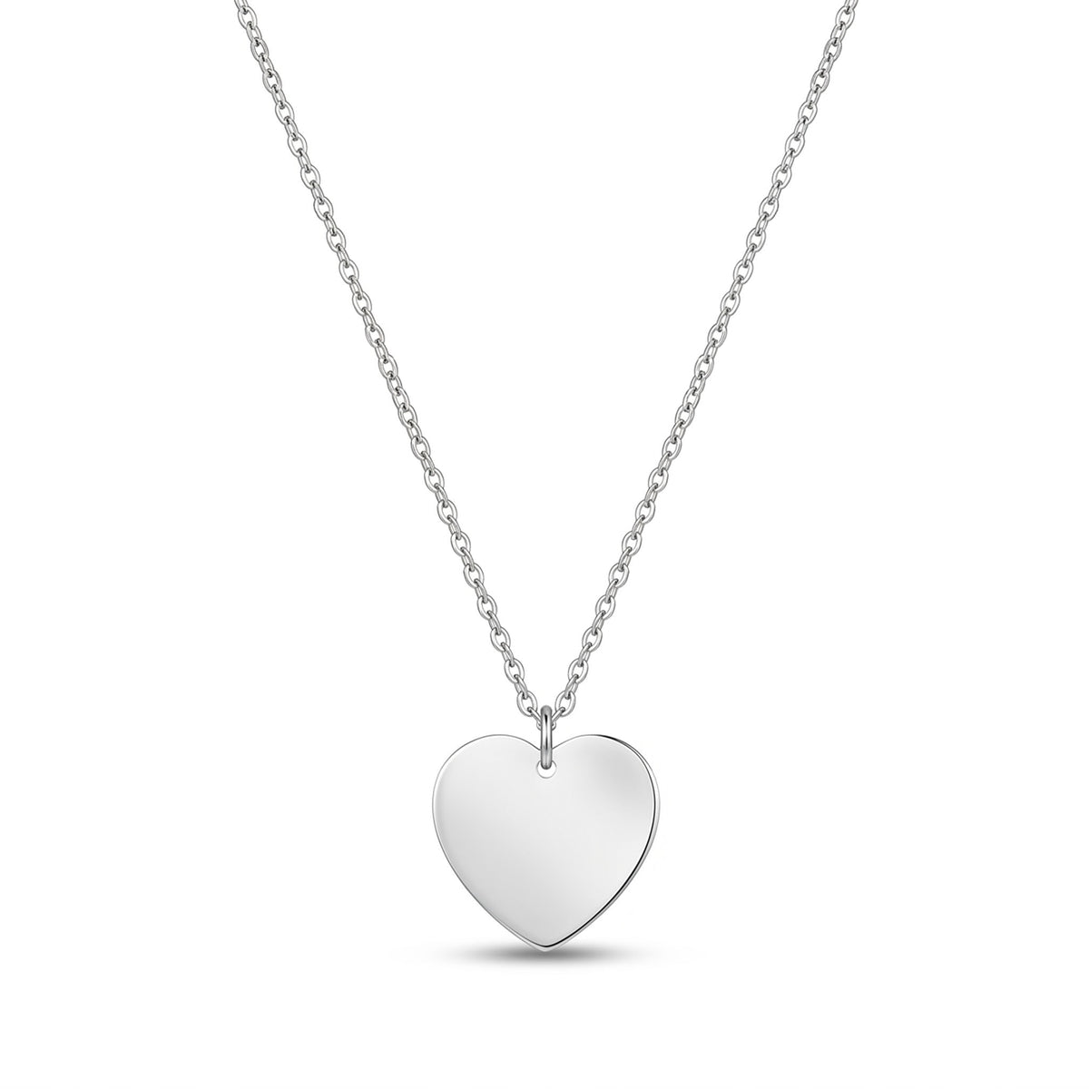 Personalised Silver Heart Necklace