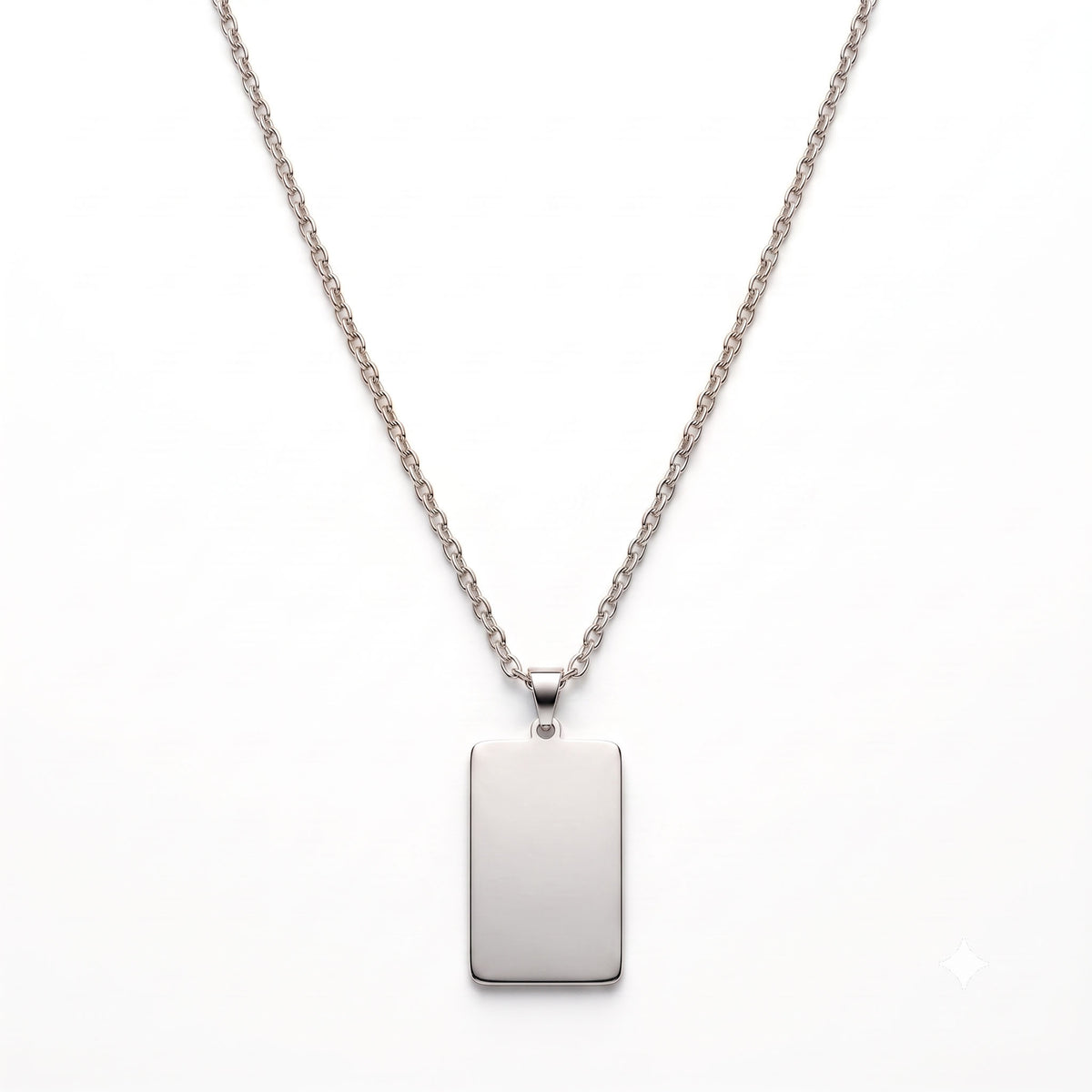 Personalised Silver Classic Tag Necklace
