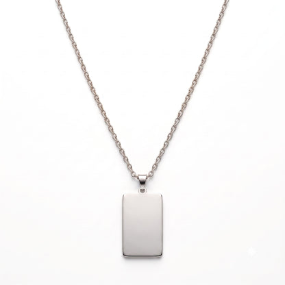 Personalised Silver Classic Tag Necklace