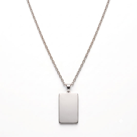 Personalised Silver Classic Tag Necklace