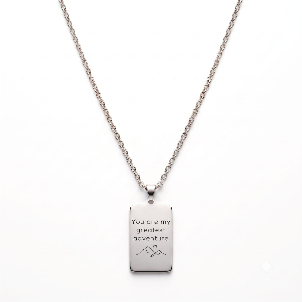 Personalised Silver Classic Tag Necklace