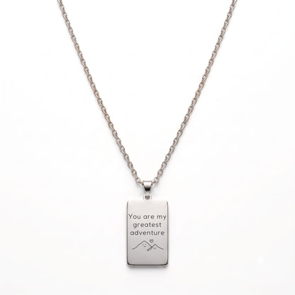 Personalised Silver Classic Tag Necklace