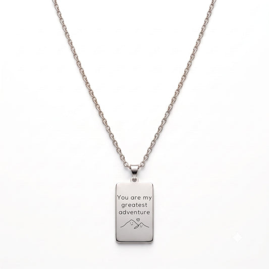 Personalised Silver Classic Tag Necklace