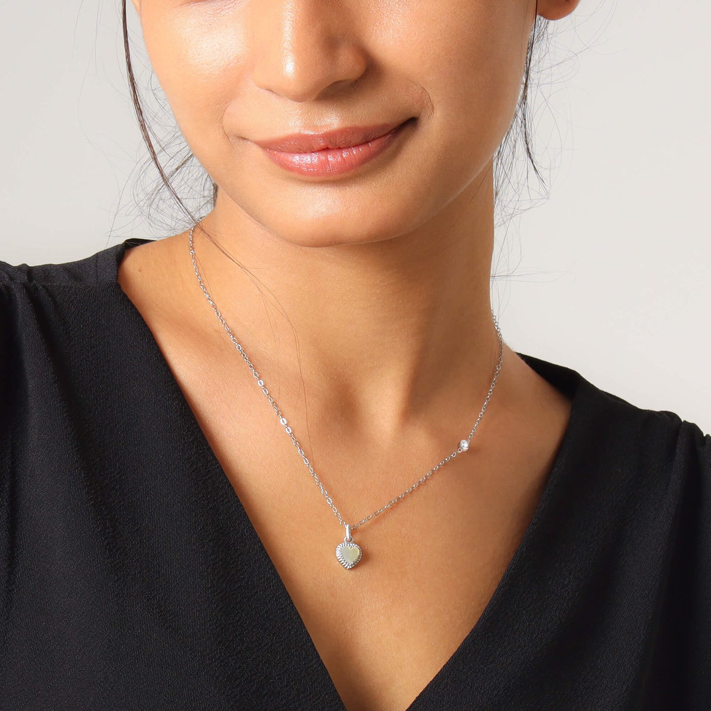 Mini Heart Pearl Pendant