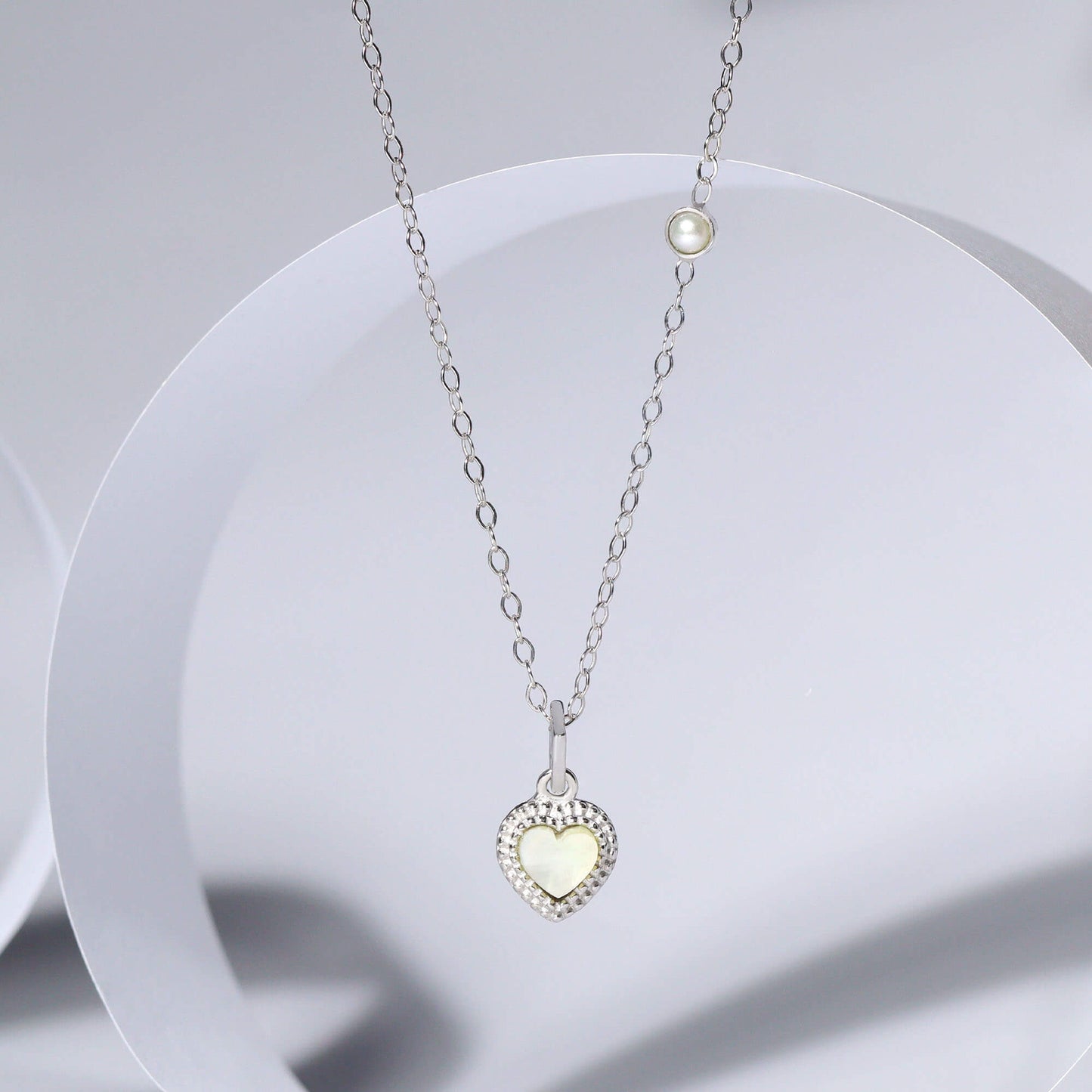 Mini Heart Pearl Pendant