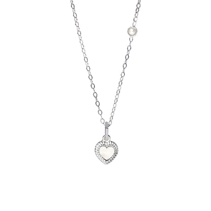 Mini Heart Pearl Pendant