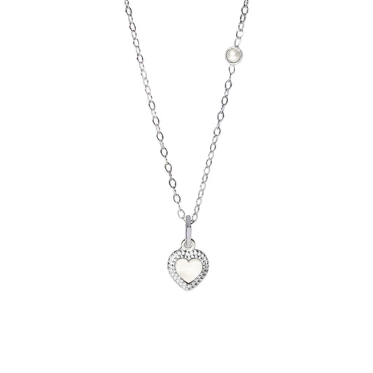 Mini Heart Pearl Pendant
