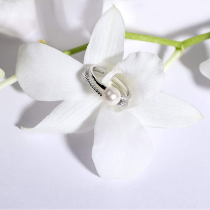 Double Band Pearl Ring