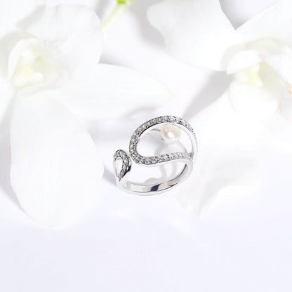 Floating Pearl Ring