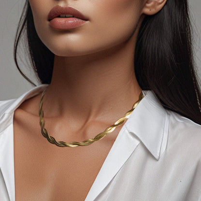 Braided Snake Chain Necklace