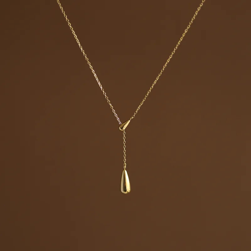 Minimalist Lariat Drop Necklace
