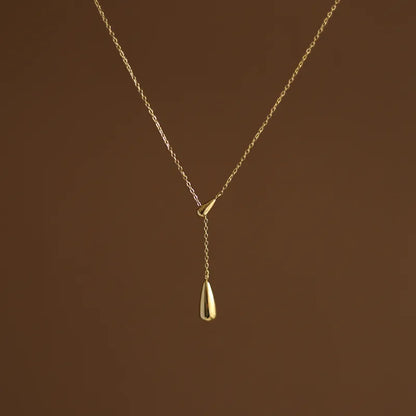 Minimalist Lariat Drop Necklace