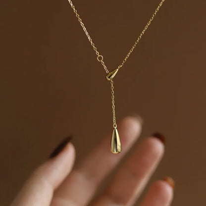 Minimalist Lariat Drop Necklace