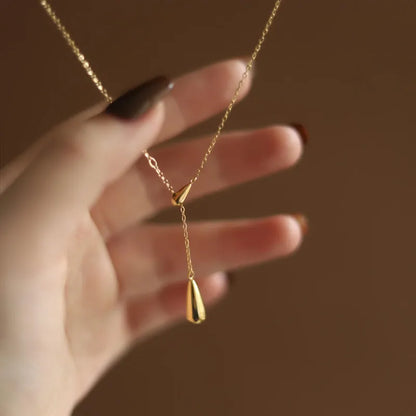 Minimalist Lariat Drop Necklace