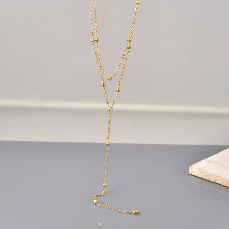Beaded Brilliance Double Layered Necklace