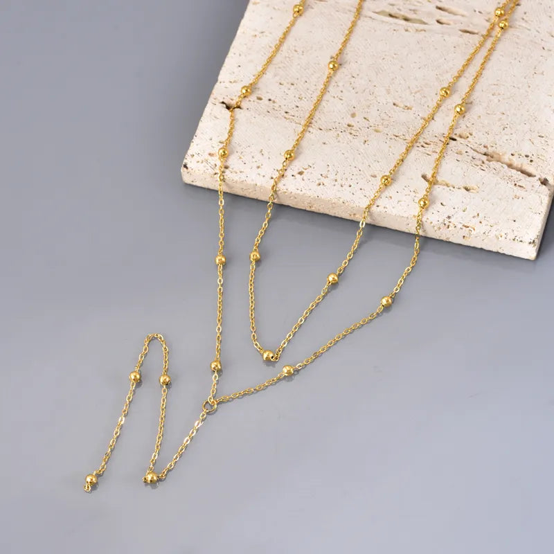 Beaded Brilliance Double Layered Necklace