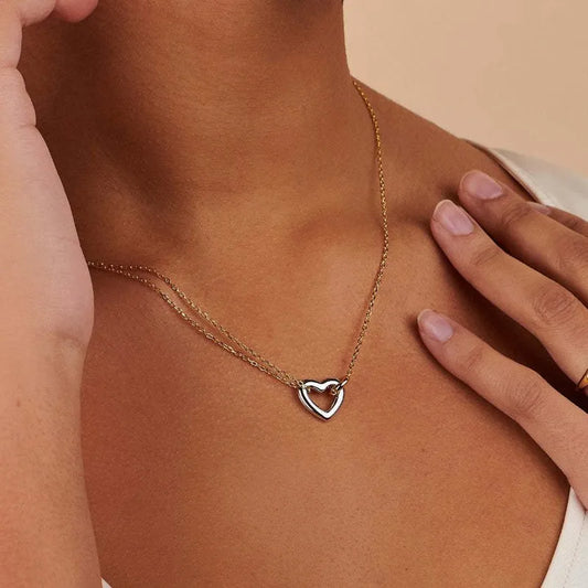 Whisper Heart Double Chain Pendant