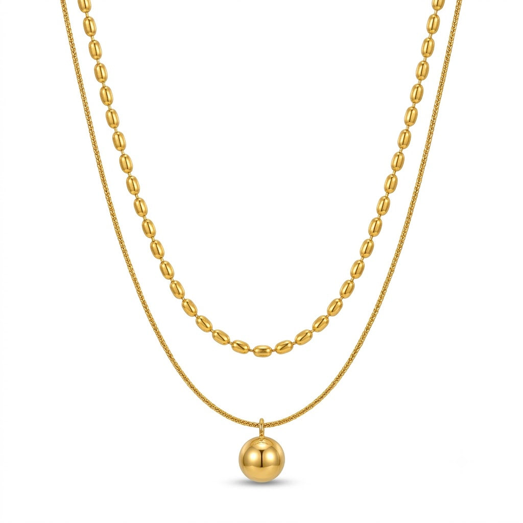 Orb Dual Chain Necklace