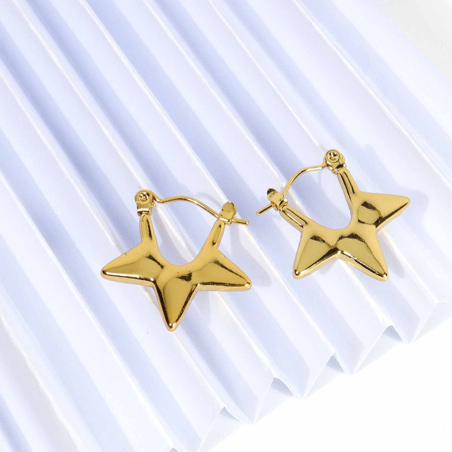 Star Hoop Earrings