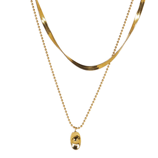 Double Layer Boat Necklace