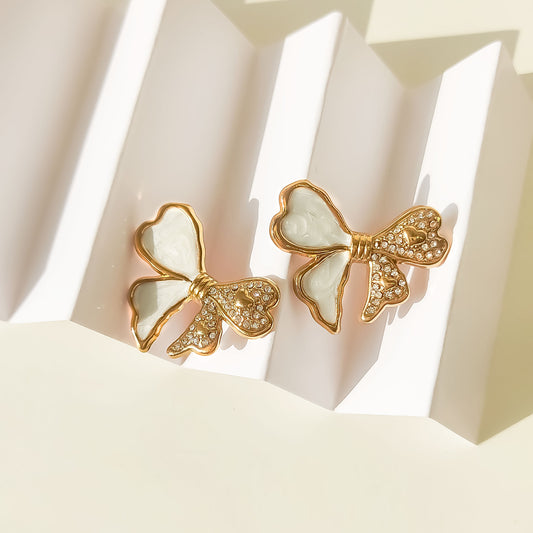 Pavé Bow Earrings