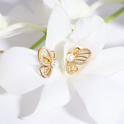 Butterfly Pearl Earrings