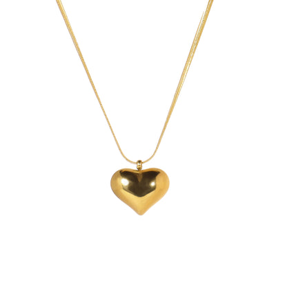 Dual Chunky Heart Pendant
