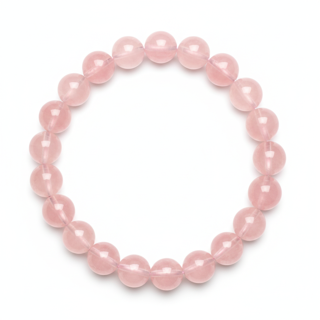 Natural Rose Quartz Bracelet with Lab Certificate