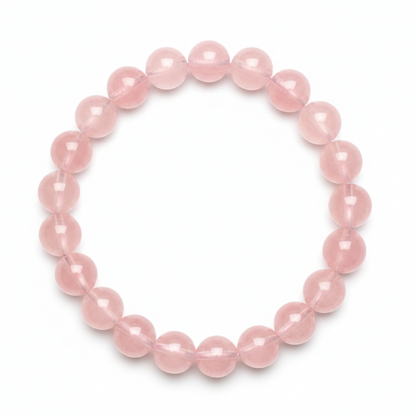 Natural Rose Quartz Bracelet with Lab Certificate