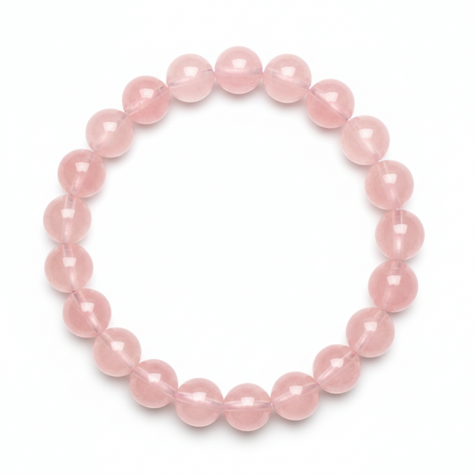 Natural Rose Quartz Bracelet with Lab Certificate
