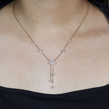Y-shaped Diamond Necklace