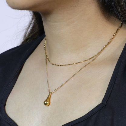 Raindrop Double Layer Necklace