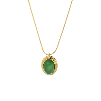 Oval Halo Pendant