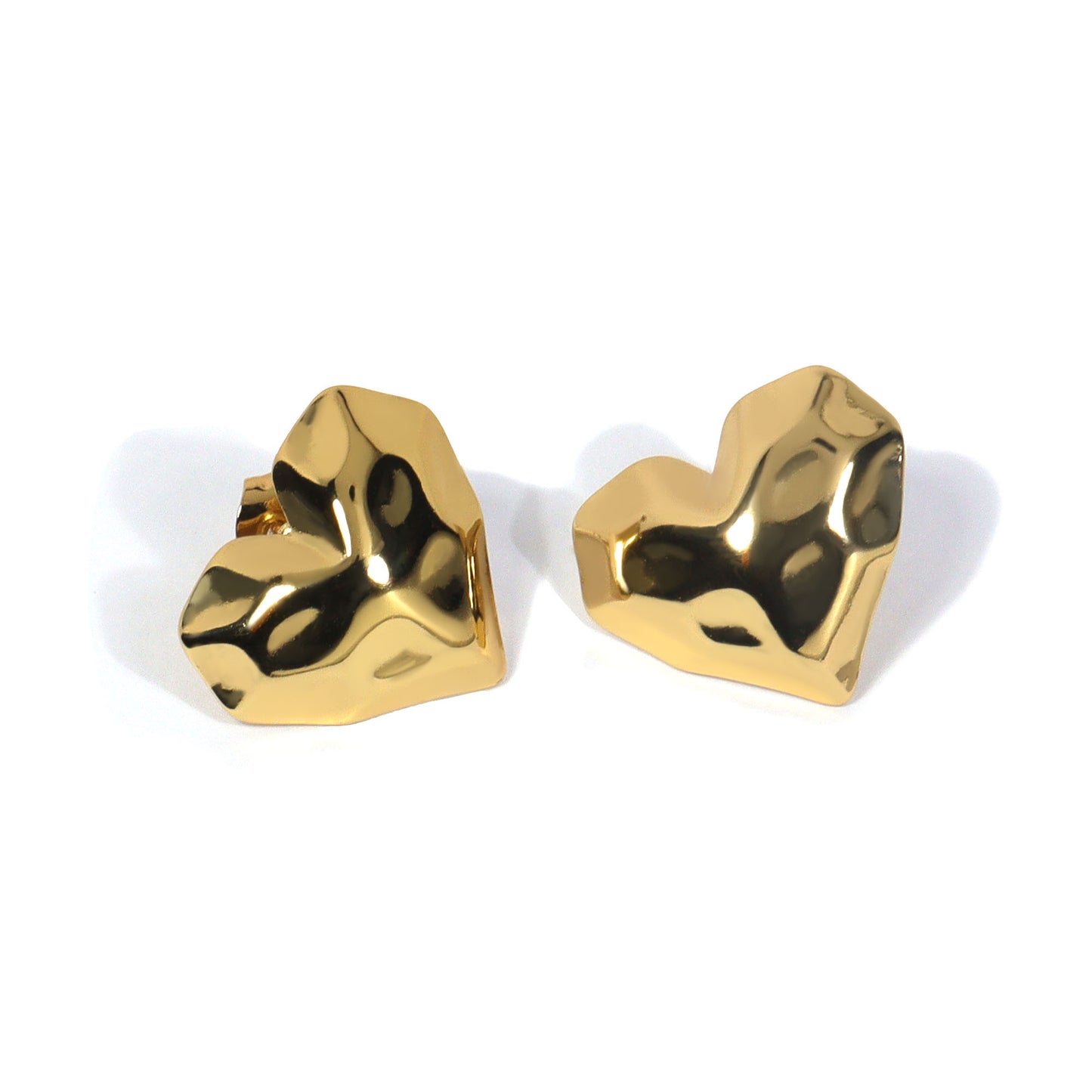Chunky Heart Stud Earrings