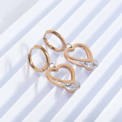 Heart Drop Earrings