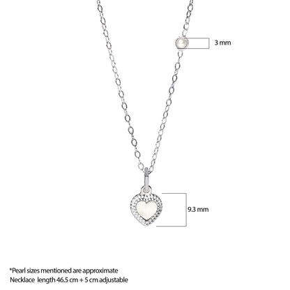 Mini Heart Pearl Pendant