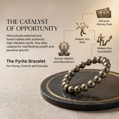 Natural Pyrite Bracelet with Lab Certificate