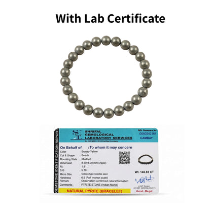 Natural Pyrite Bracelet with Lab Certificate