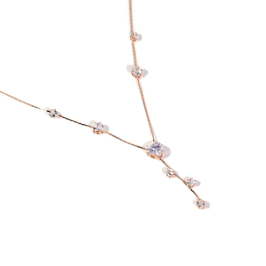 Rose Gold Y-Shaped Necklace