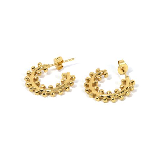 Polka Dot Hoop Earrings